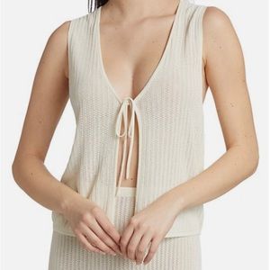Leset Jasmine Pointelle Tie Vest in XS worn once.